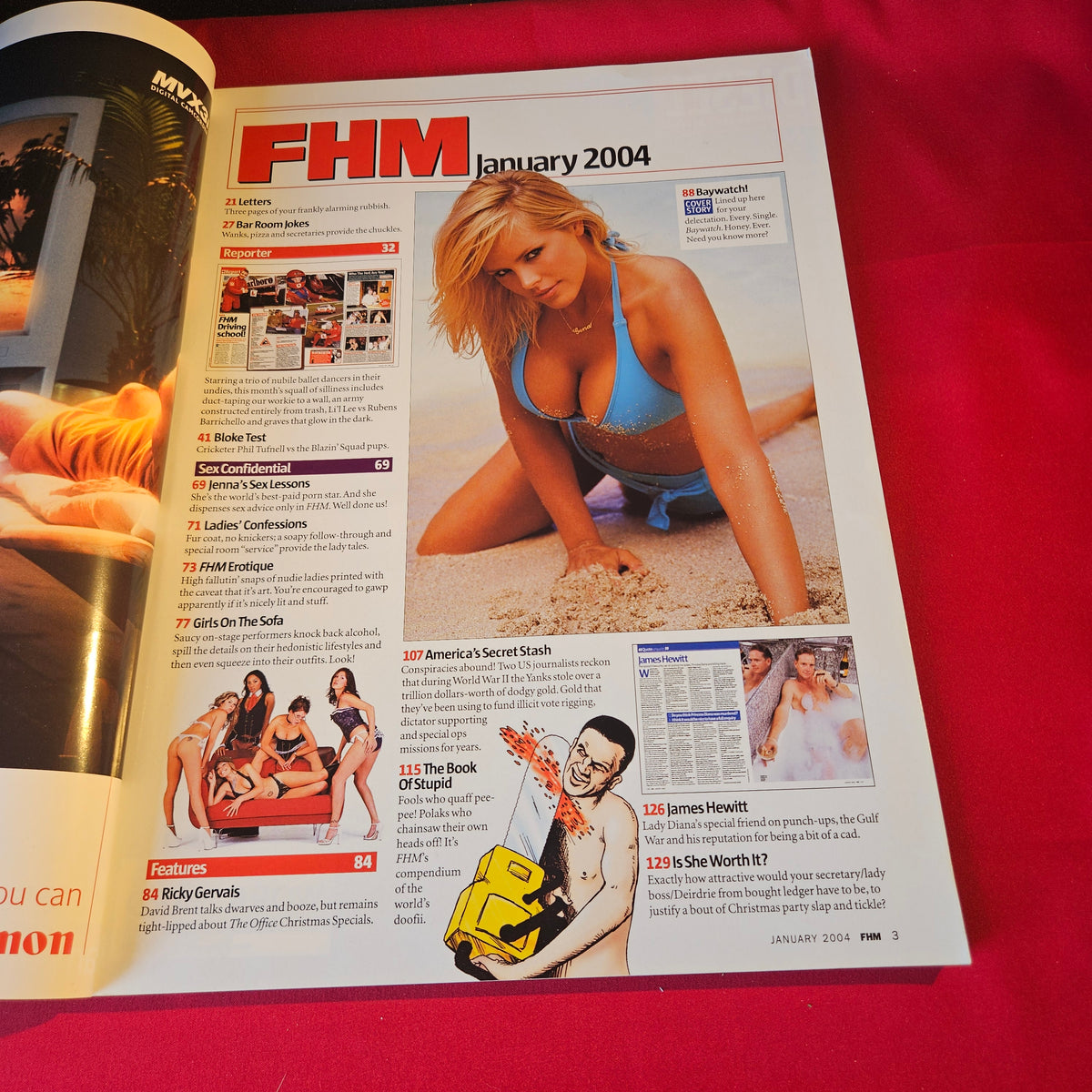 FHM Magazine January 2004 Pamela Anderson Carmen Electra Yasmine Bleeth SKU 1522