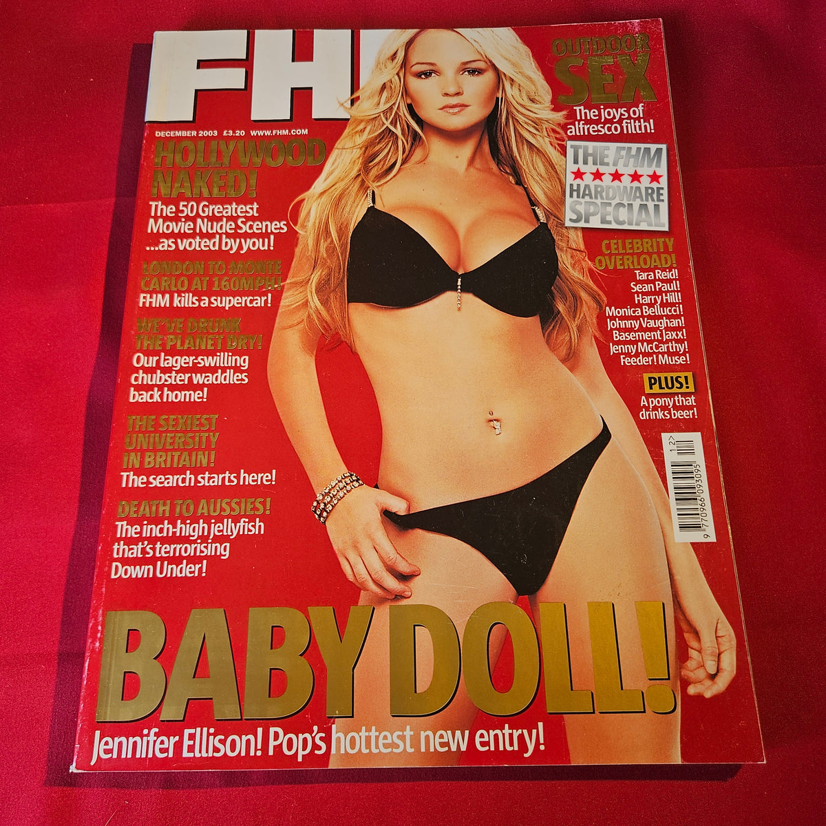 FHM Magazine December 2003 Jennifer Ellison Tara Reid Monica Bellucci Jenny McCarthy SKU 1522