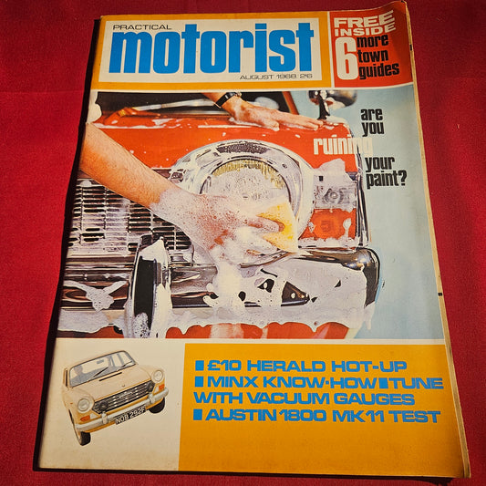 Practical Motorist Magazine August 1968 Austin 1800 MkII Herald Minx Reliant SKU 1525
