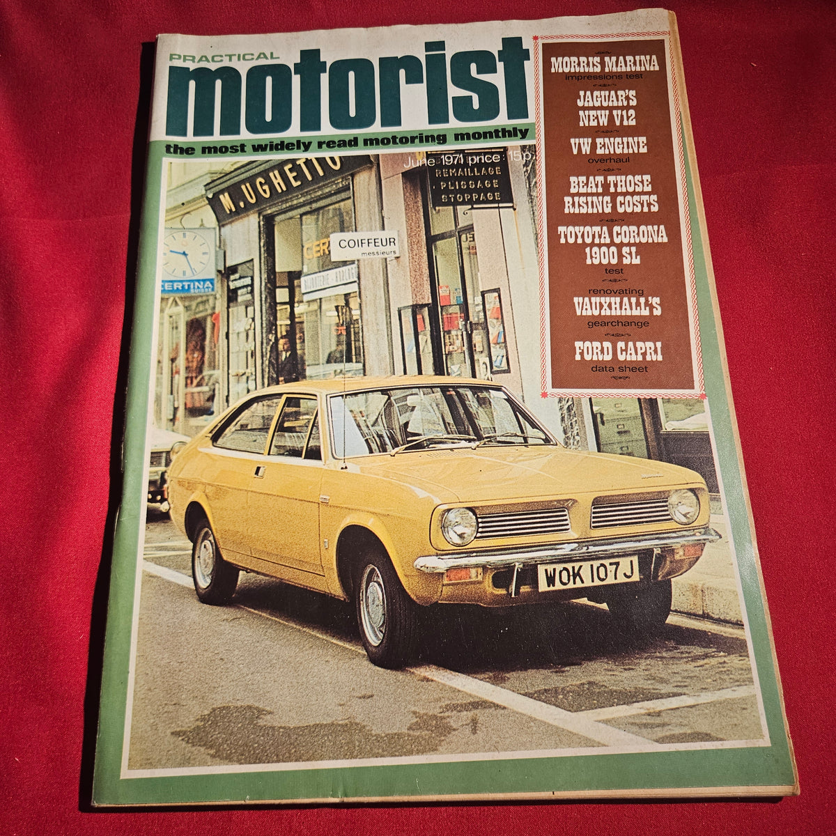 Practical Motorist Magazine June 1971 Morris Marina Jaguar V12 VW Capri Toyota SKU 1525