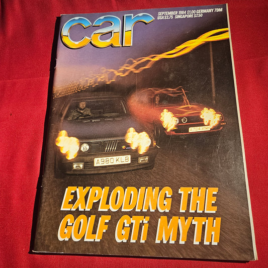 Car Magazine September 1984 VW Golf GTI Abarth Renault Turbo Scirocco SKU 1526