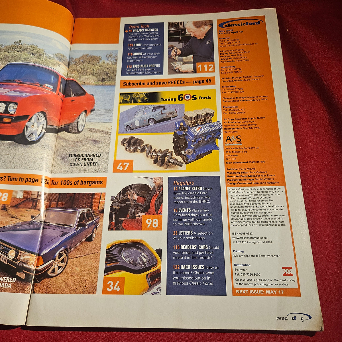 Classic Ford Magazine May 2002 Lotus Cortina Cosworth RS2000 Granada Capri SKU 1526