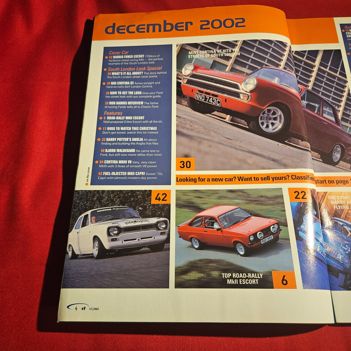 Classic Ford Magazine December 2002 Escort Mk1 Cortina GT Harry Potter Anglia SKU 1526