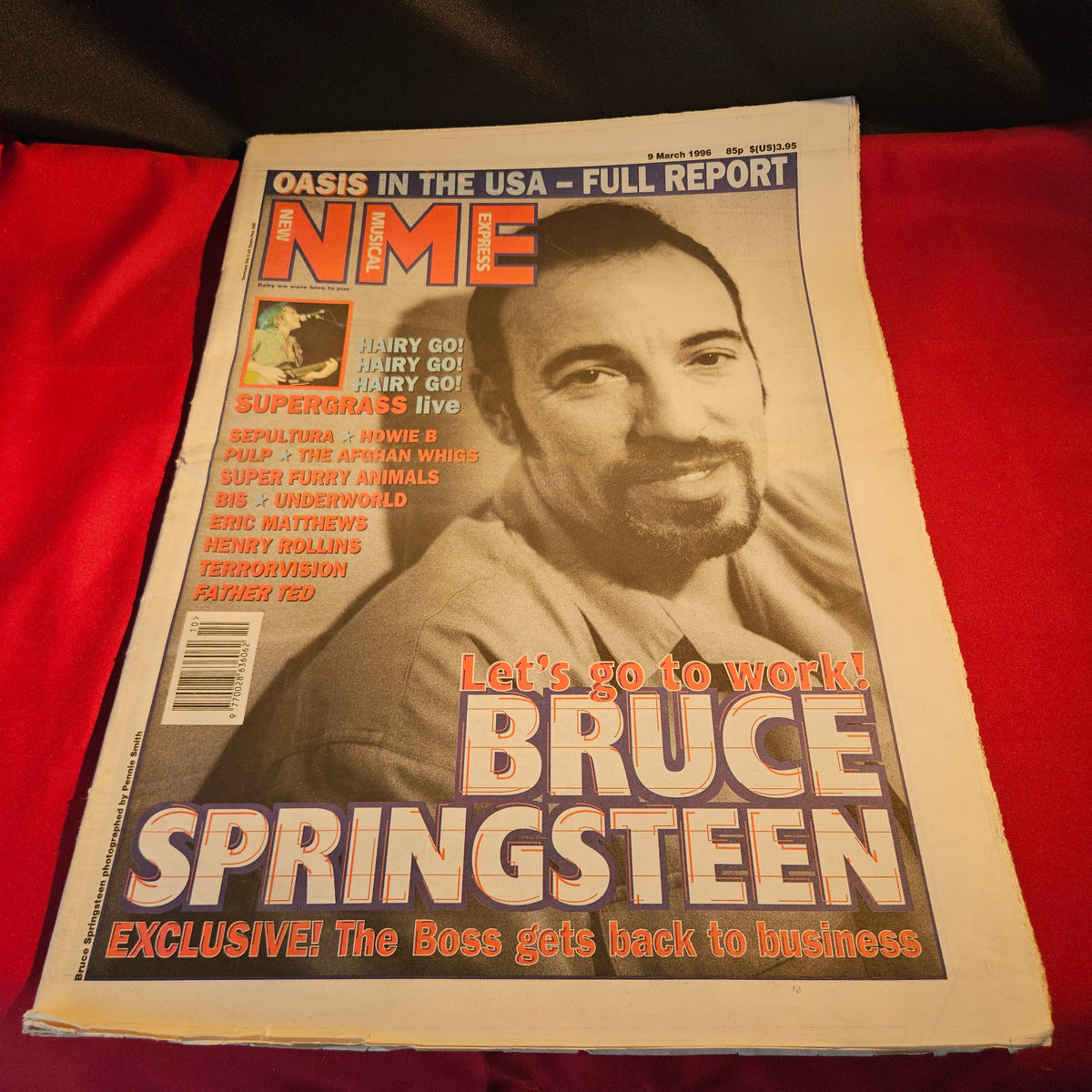 NME Magazine 9 March 1996 Bruce Springsteen Oasis Supergrass Pulp Super Furry Animals NP006