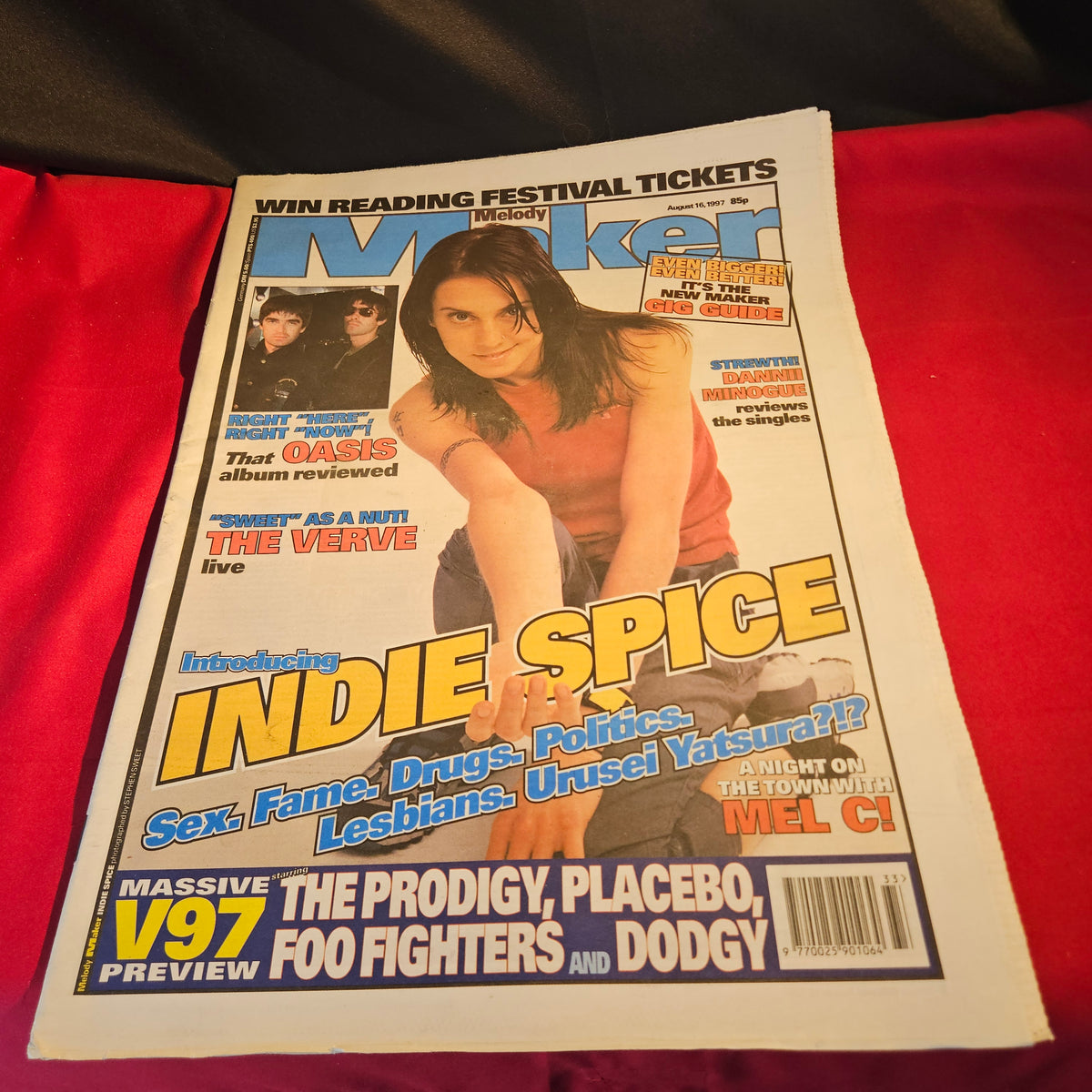 Melody Maker Magazine 16 August 1997 Indie Spice Oasis The Verve Prodigy Placebo NP007