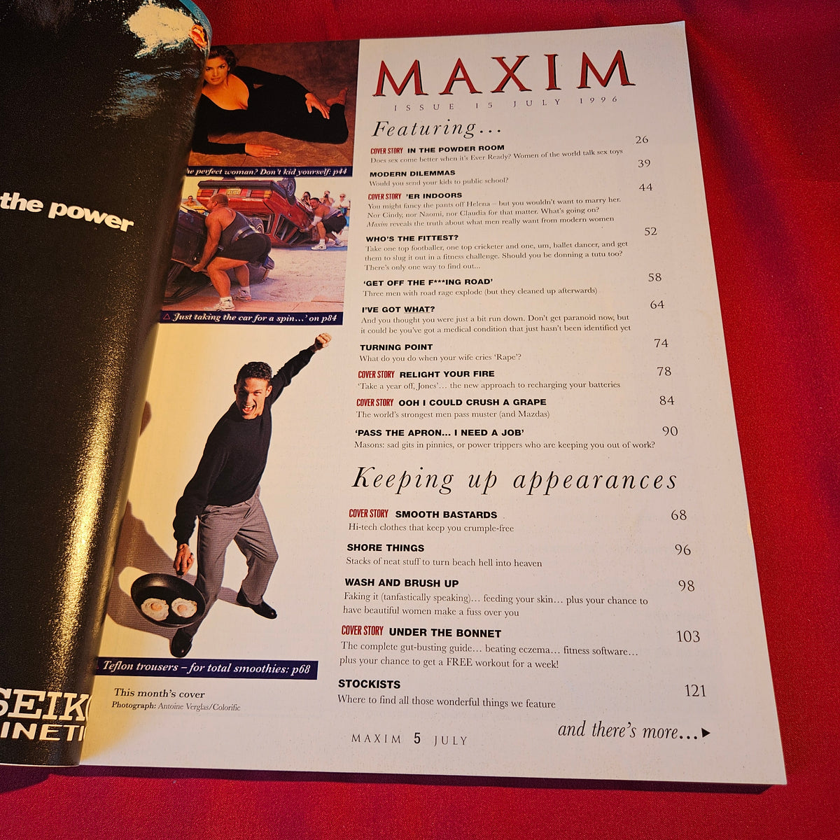 Maxim Magazine July 1996 Issue 5 Euro 96 Strongest Men Kate Moss Lifestyle SKU 1529