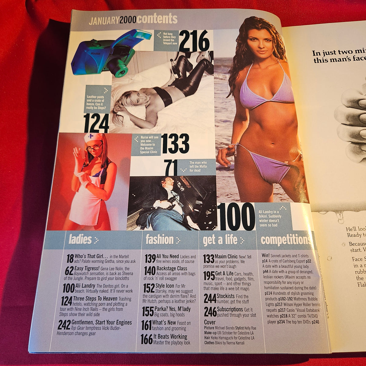 Maxim Magazine January 2001 Ali Landry Charlie Sheen Gena Lee Nolin Vicki Butler-Henderson SKU 1529