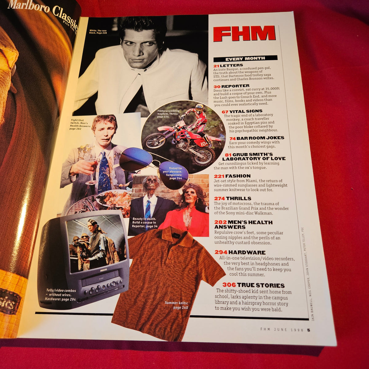 FHM Magazine June 1998 Neve Campbell Claire Goose Rebecca Gayheart SKU 1531