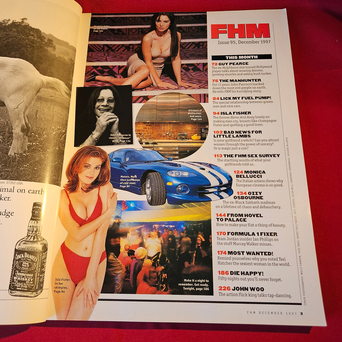 FHM Magazine December 1997 Teri Hatcher Isla Fisher Monica Bellucci SKU 1532