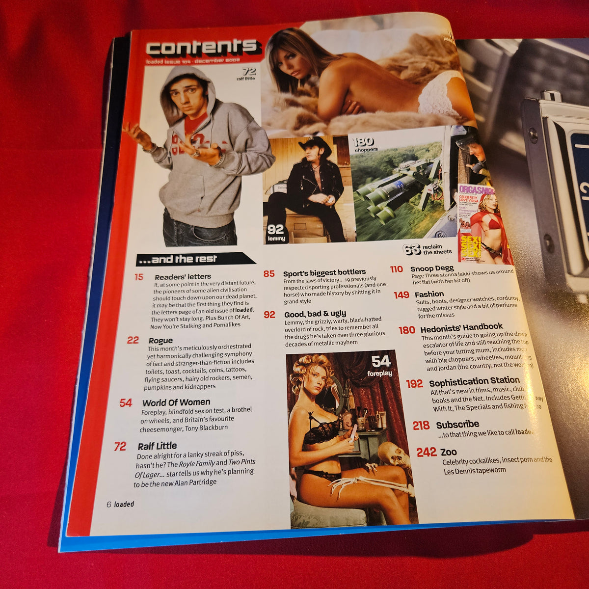 Loaded Magazine December 2002 Nell McAndrew Ralf Little Lemmy Matt Damon SKU 1533
