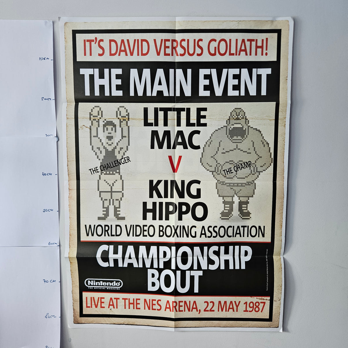 Official Nintendo Magazine Poster Punch-Out Little Mac King Hippo 22 May SKU 1534