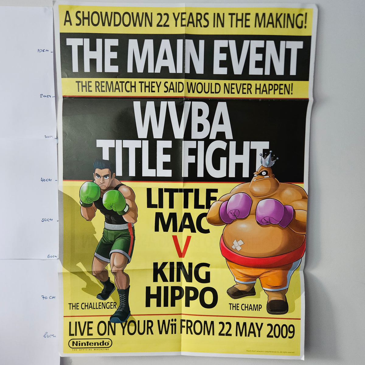 Official Nintendo Magazine Poster Punch-Out Little Mac King Hippo 22 May SKU 1534