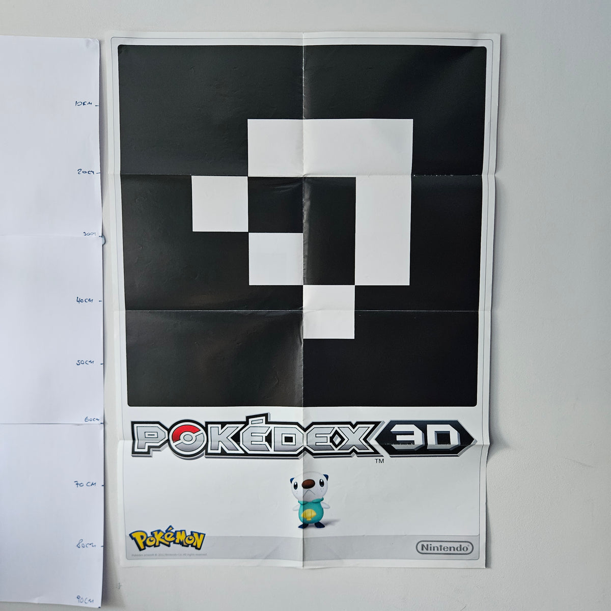 Official Nintendo Magazine Pokédex 3D Mystery Block Poster 2011 SKU 1534