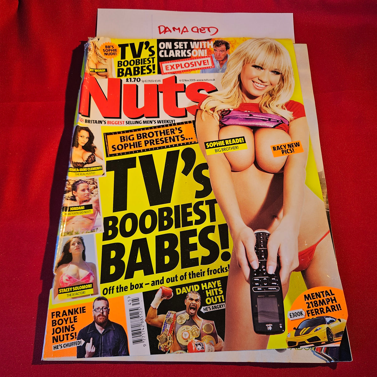 Nuts Magazine 6-12 November 2009 DAMAGED Sophie Reade Jessica-Jane Clement SKU 1538