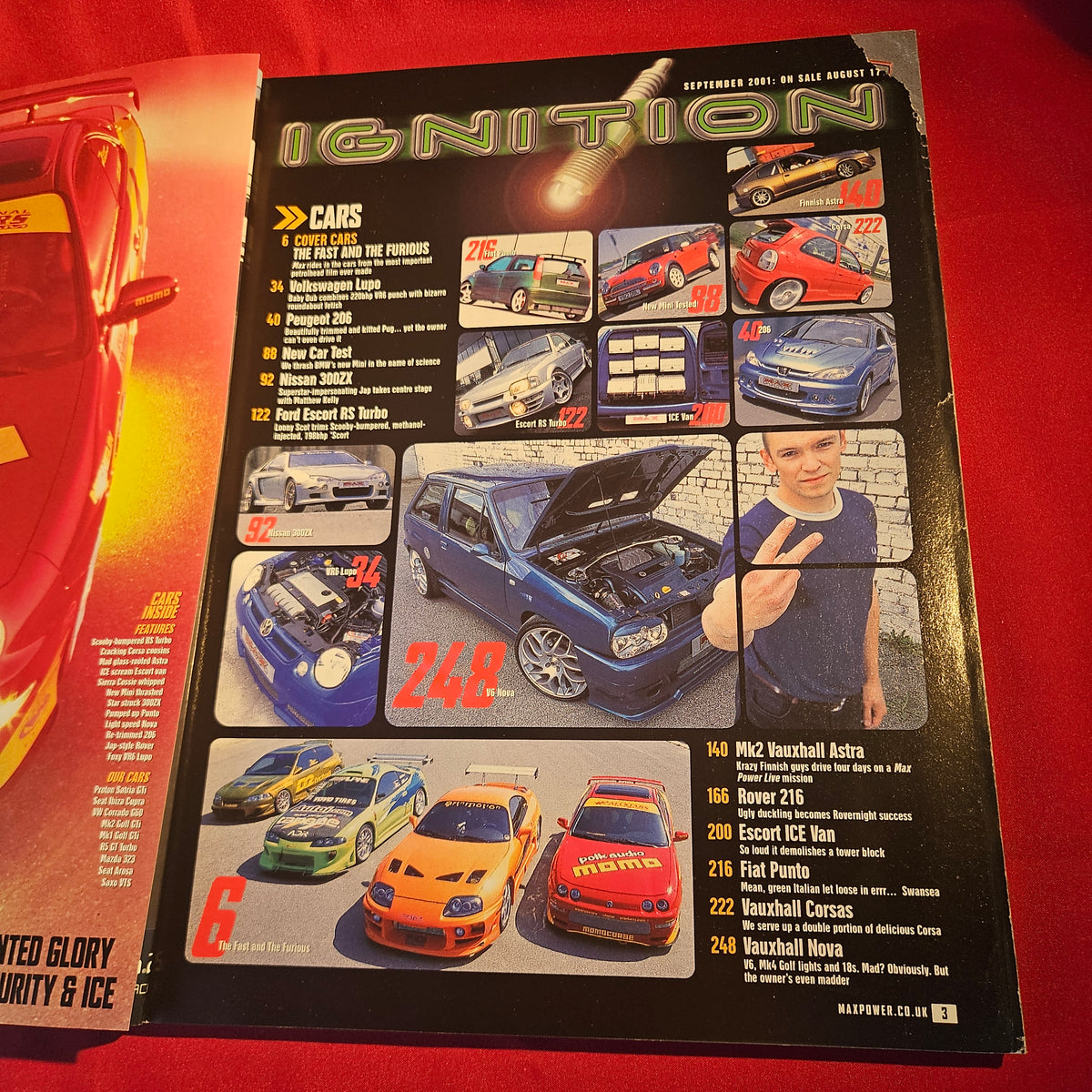 Max Power Magazine September 2001 Fast & Furious Nissan 300ZX Vauxhall Nova SKU 1540