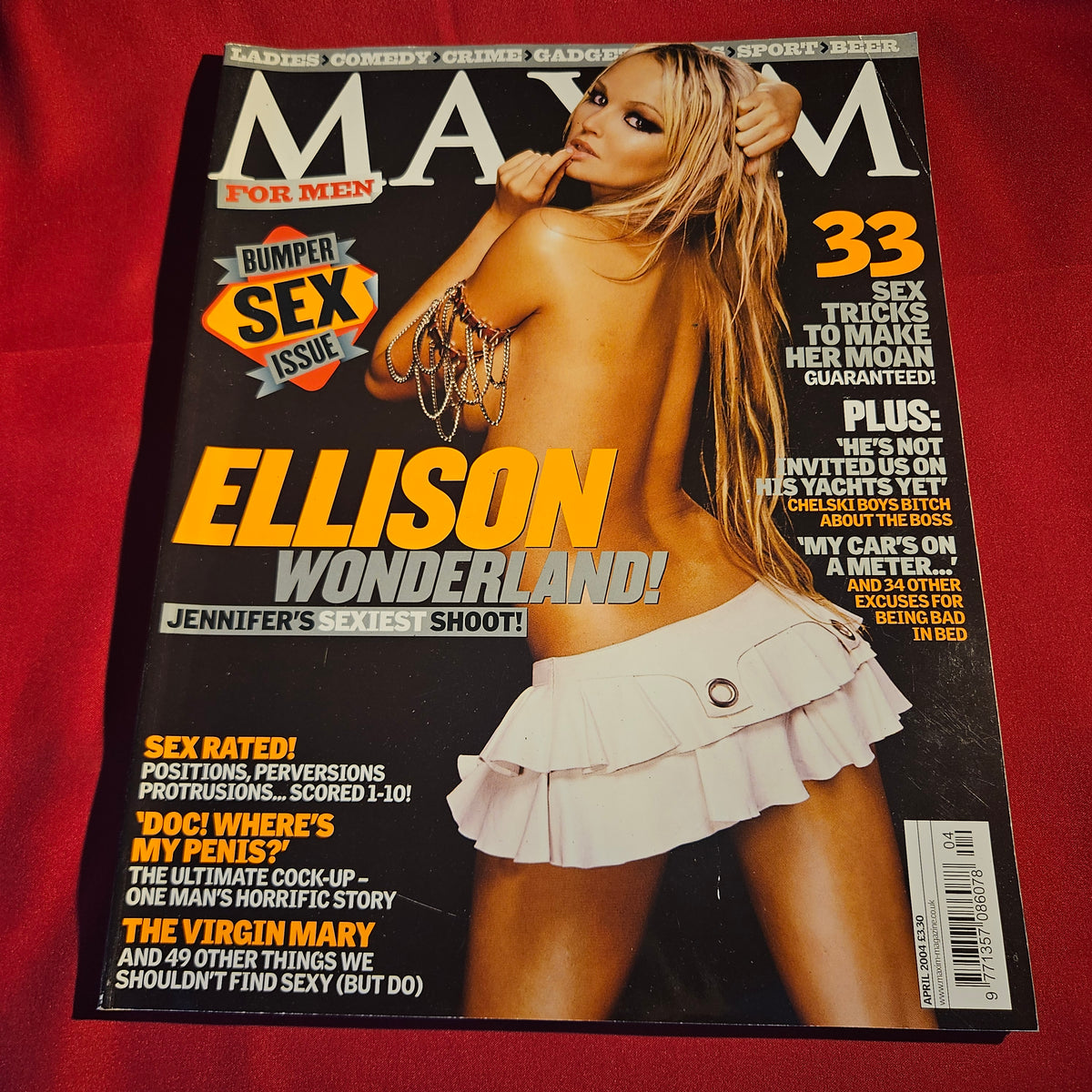 Maxim Magazine April 2004 Jennifer Ellison Nikki Ziering Jade Ball SKU 1541