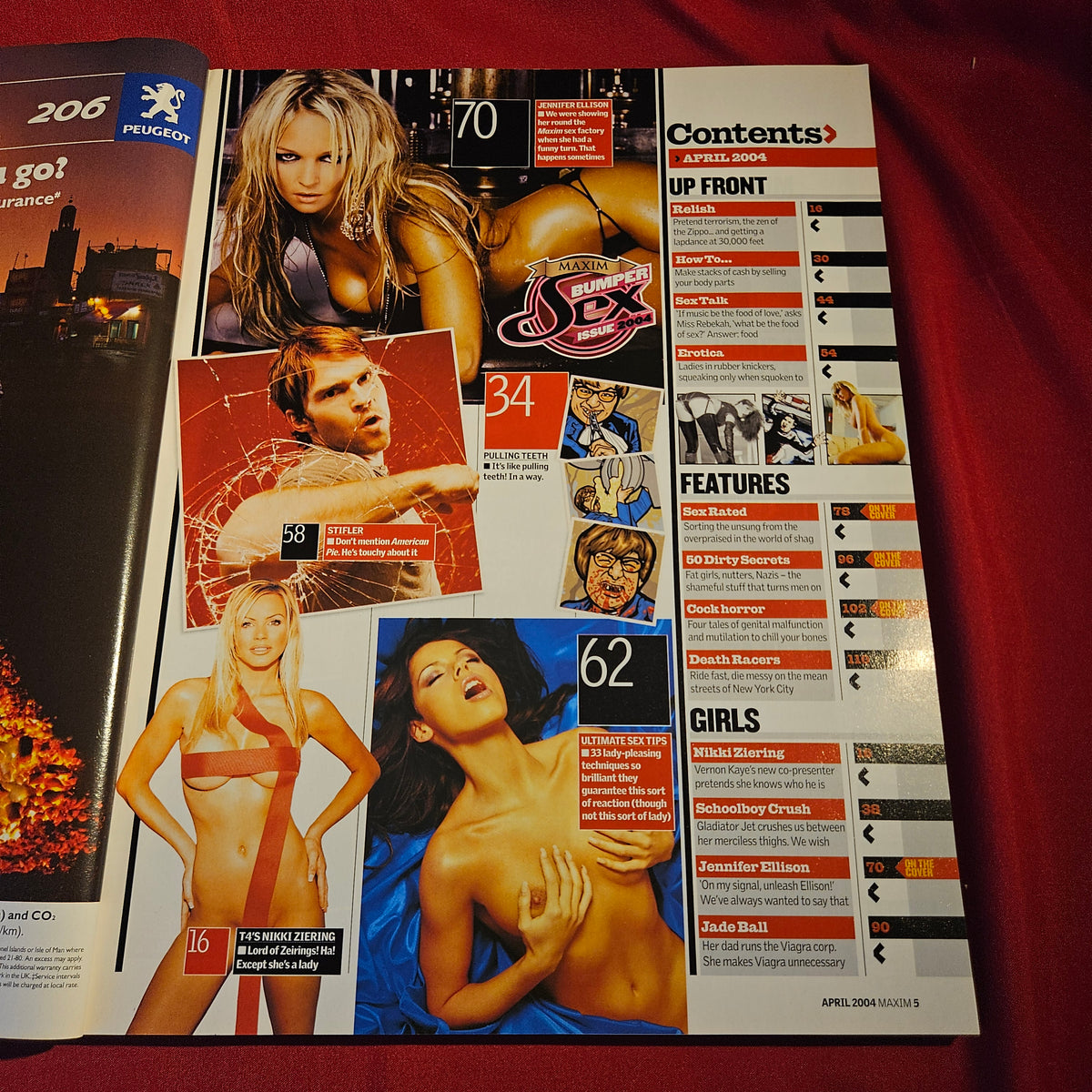 Maxim Magazine April 2004 Jennifer Ellison Nikki Ziering Jade Ball SKU 1541