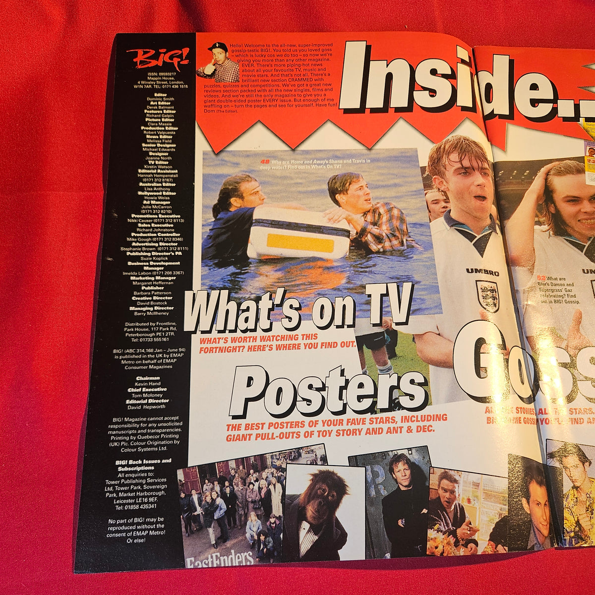 BIG! Magazine 17-30 April 1996 Paul Nicholls Boyzone Toy Story Posters SKU 1543