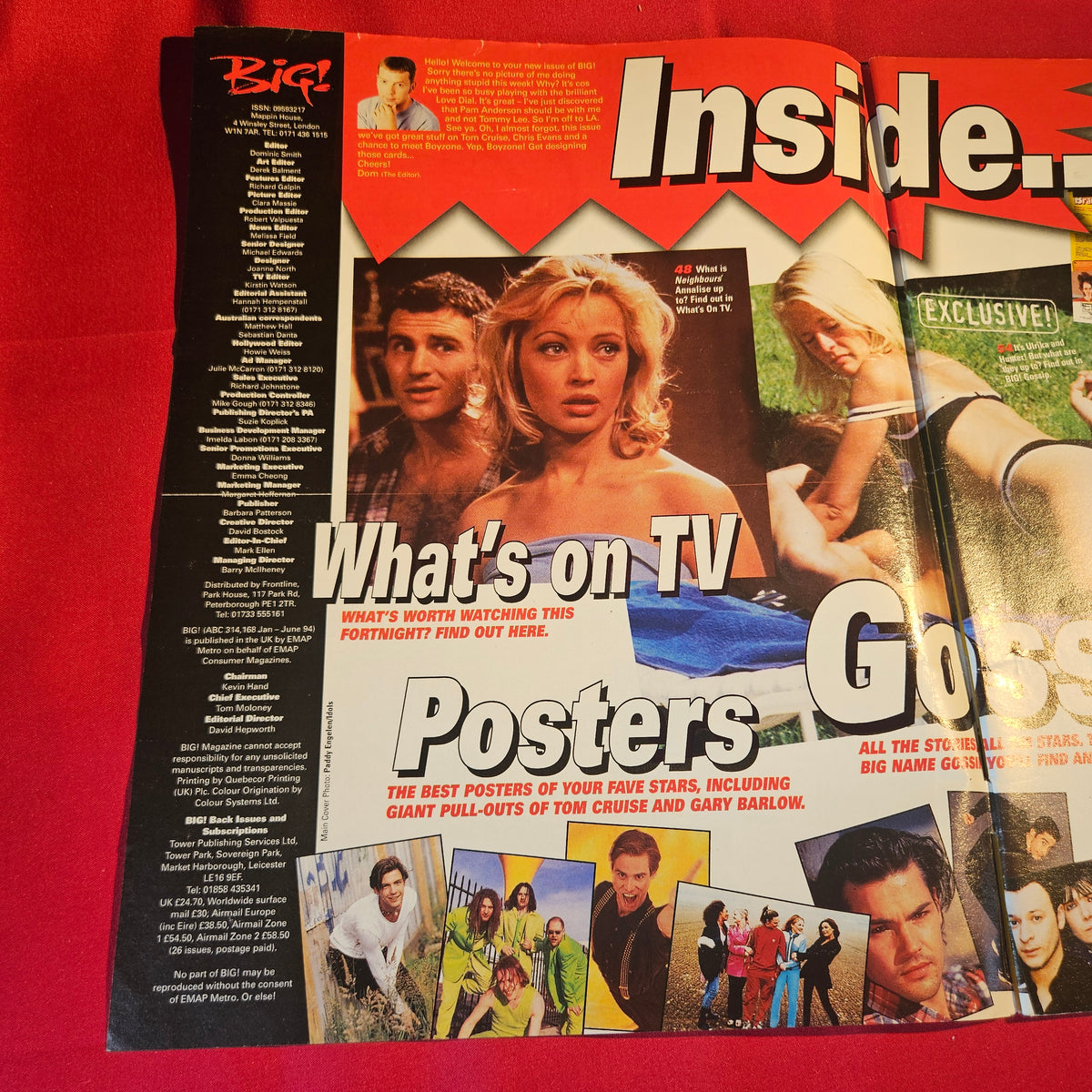 BIG! Magazine 24 July-6 August 1996 Jesse Spencer Boyzone Tom Cruise SKU 1543