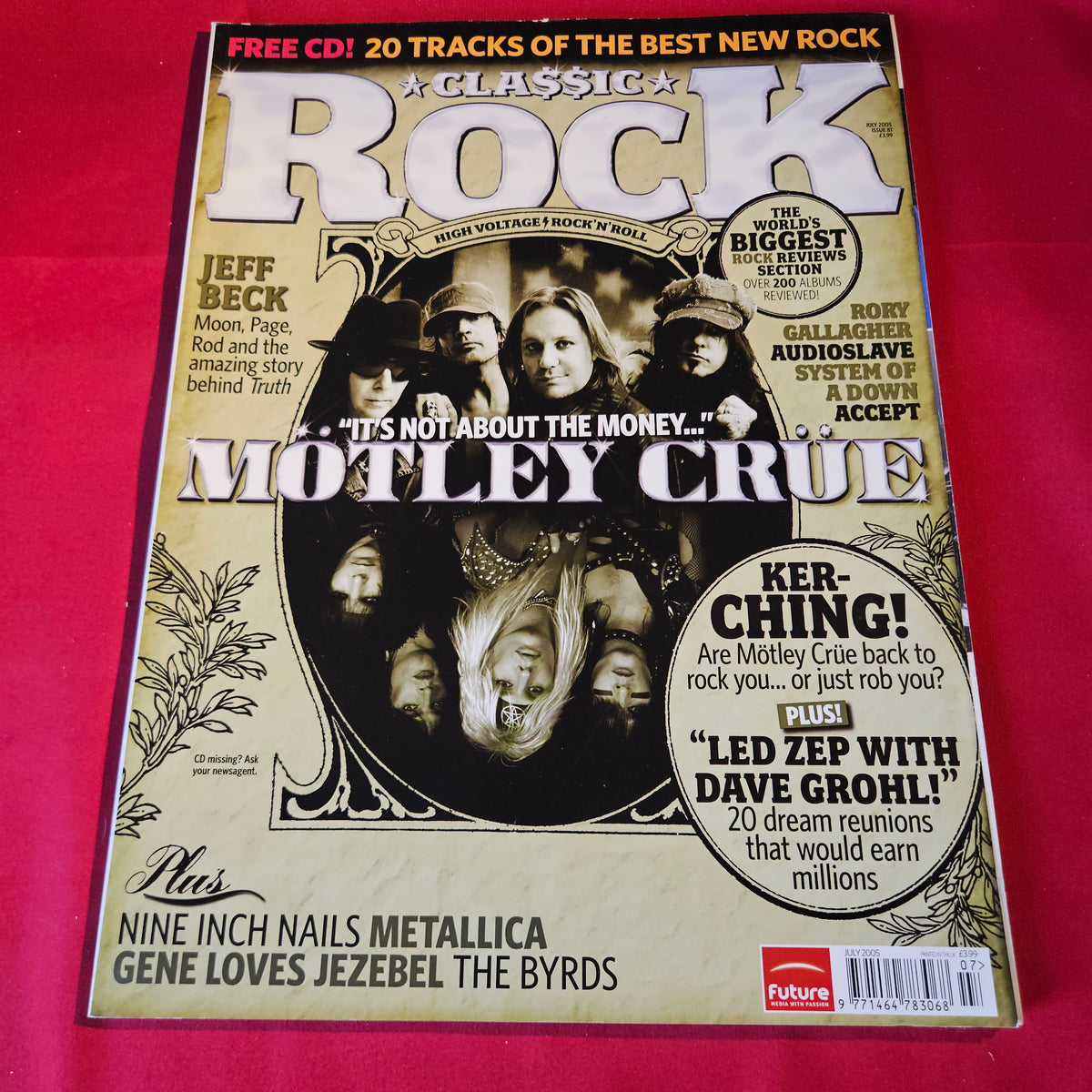 Classic Rock Magazine July 2005 Motley Crue Jeff Beck Metallica Nine Inch Nails SKU 1547
