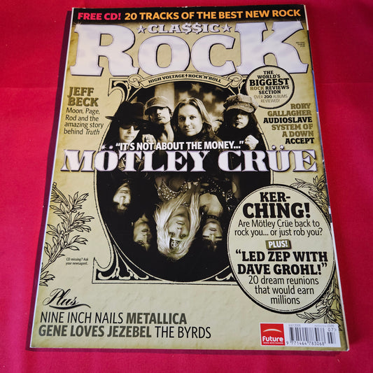 Classic Rock Magazine July 2005 Motley Crue Jeff Beck Metallica Nine Inch Nails SKU 1547