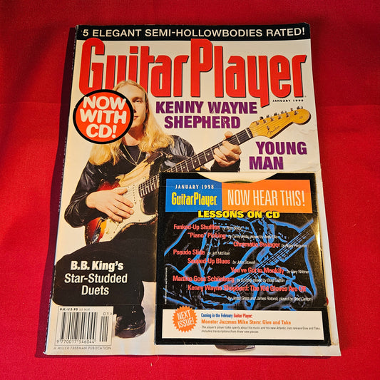 Guitar Player Magazine January 1998 WITH CD Kenny Wayne Shepherd B.B. King SKU 1549