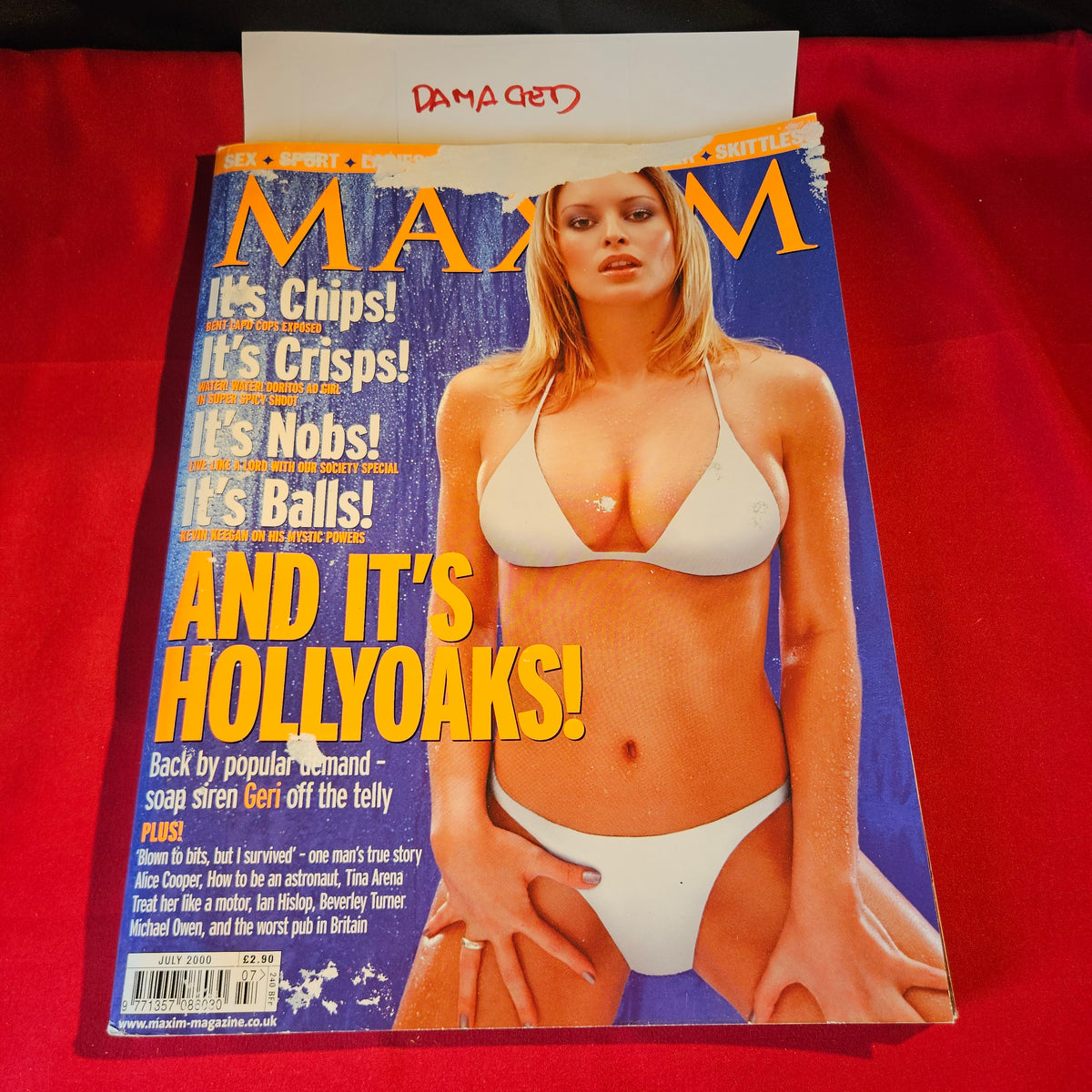 Maxim Magazine July 2000 DAMAGED Joanna Taylor Beverley Turner Alice Cooper SKU 1550