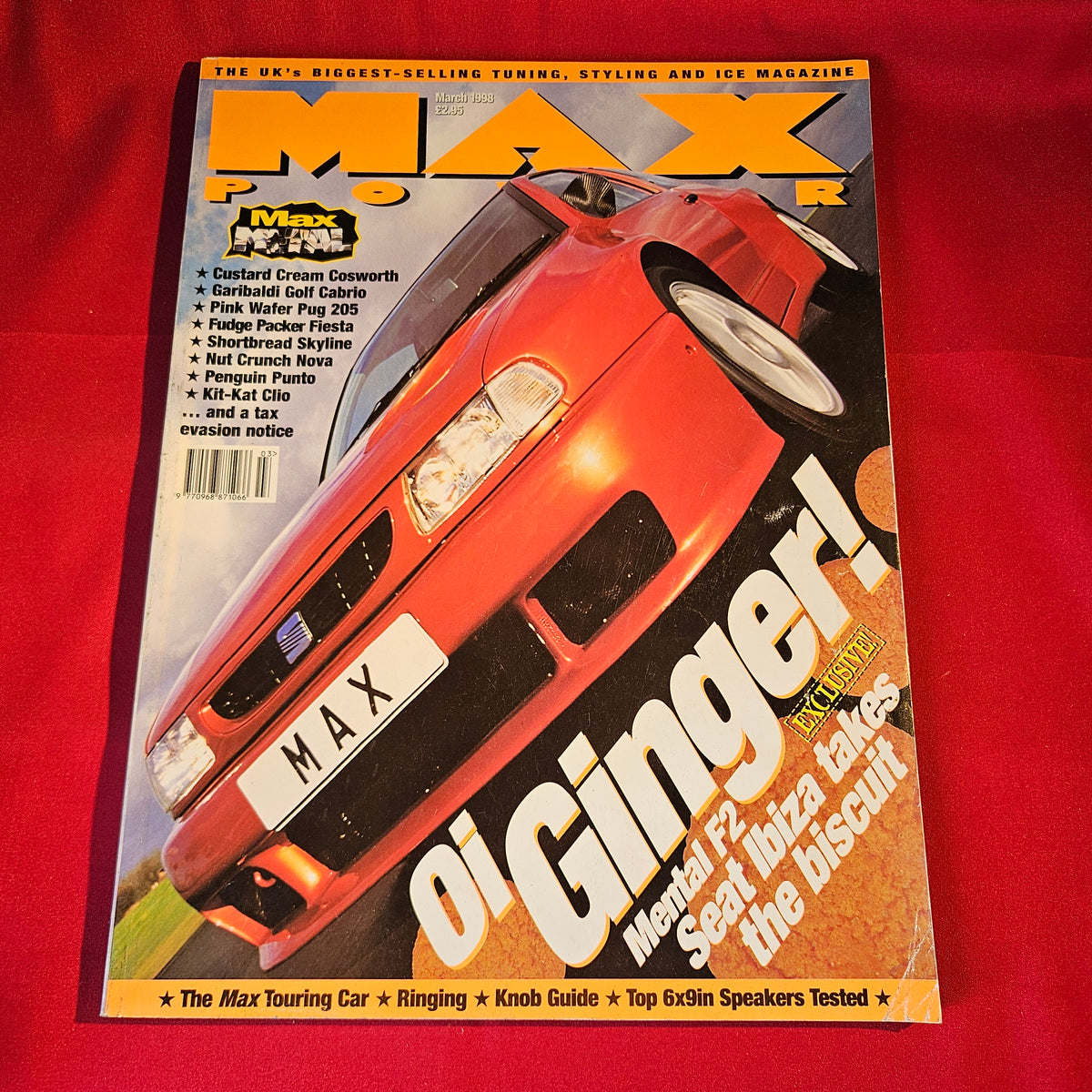 Max Power Magazine March 1998 Seat Ibiza F2 Cosworth Skyline Golf SKU 1553