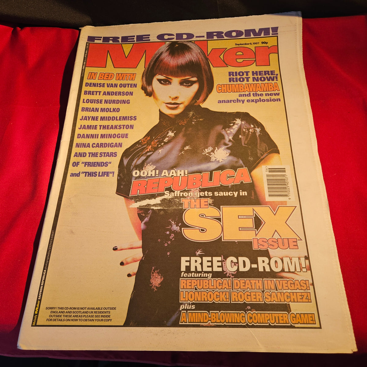 Melody Maker Magazine 6 September 1997 Republica Saffron Placebo Dannii Minogue NP008