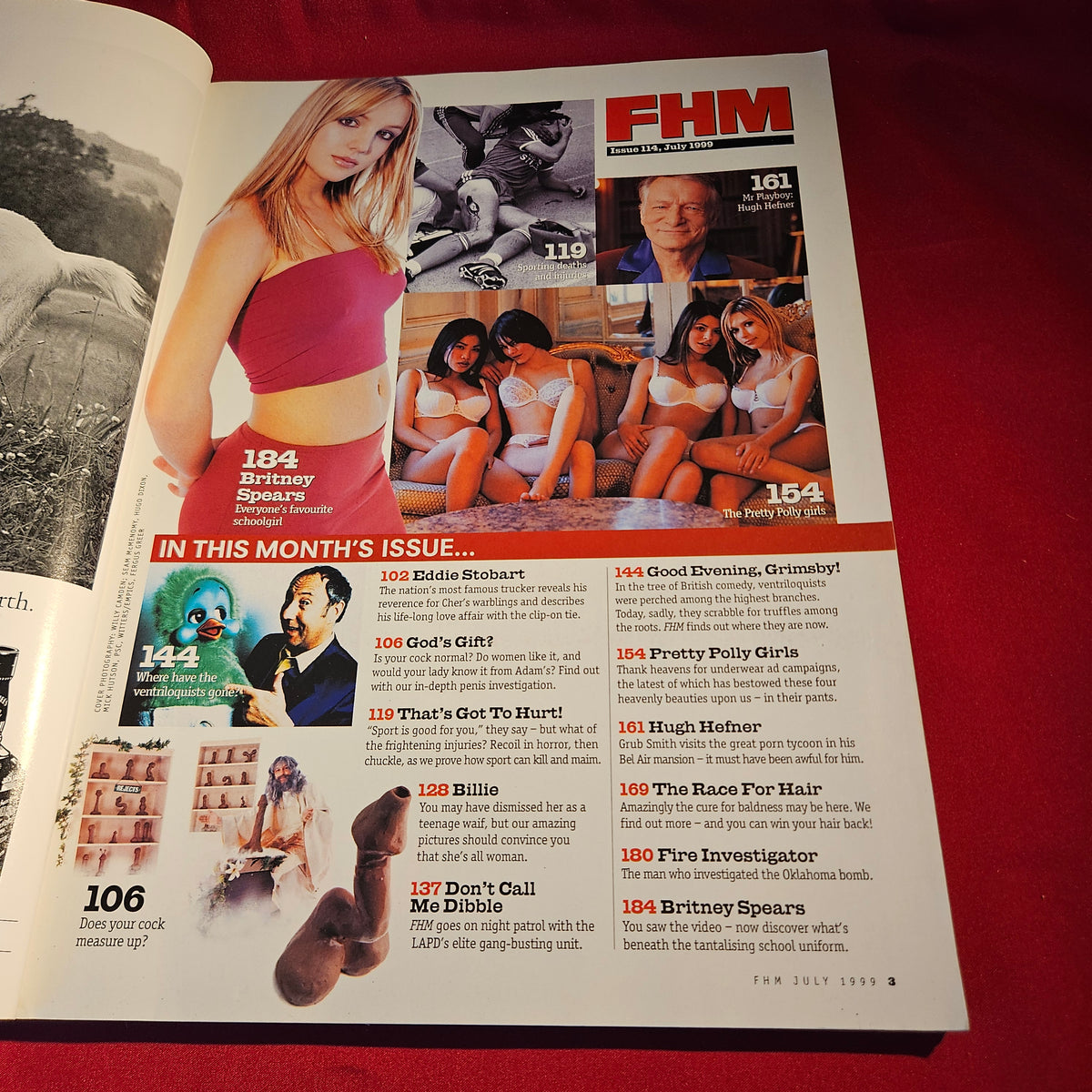 FHM Magazine July 1999 Britney Spears Sarah Michelle Gellar Hugh Hefner SKU 1558