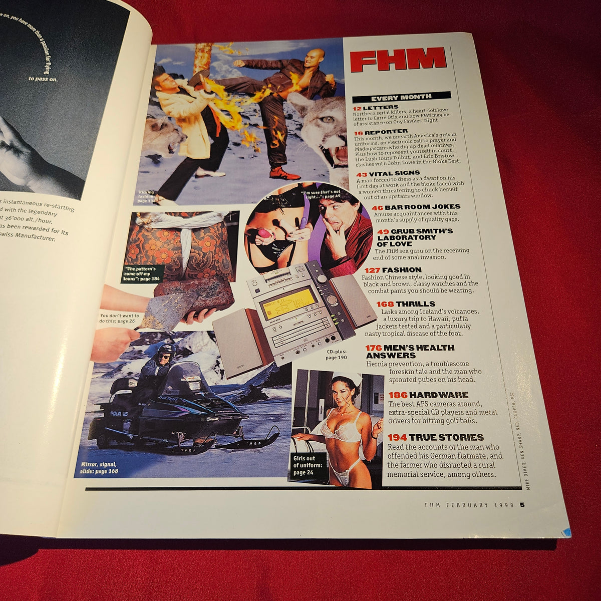 FHM Magazine February 1998 Kylie Minogue Mark Wahlberg Michael Madsen SKU 1558