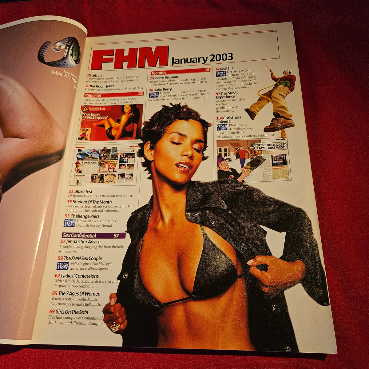 FHM Magazine January 2003 Halle Berry Shania Twain Pierce Brosnan SKU 1559