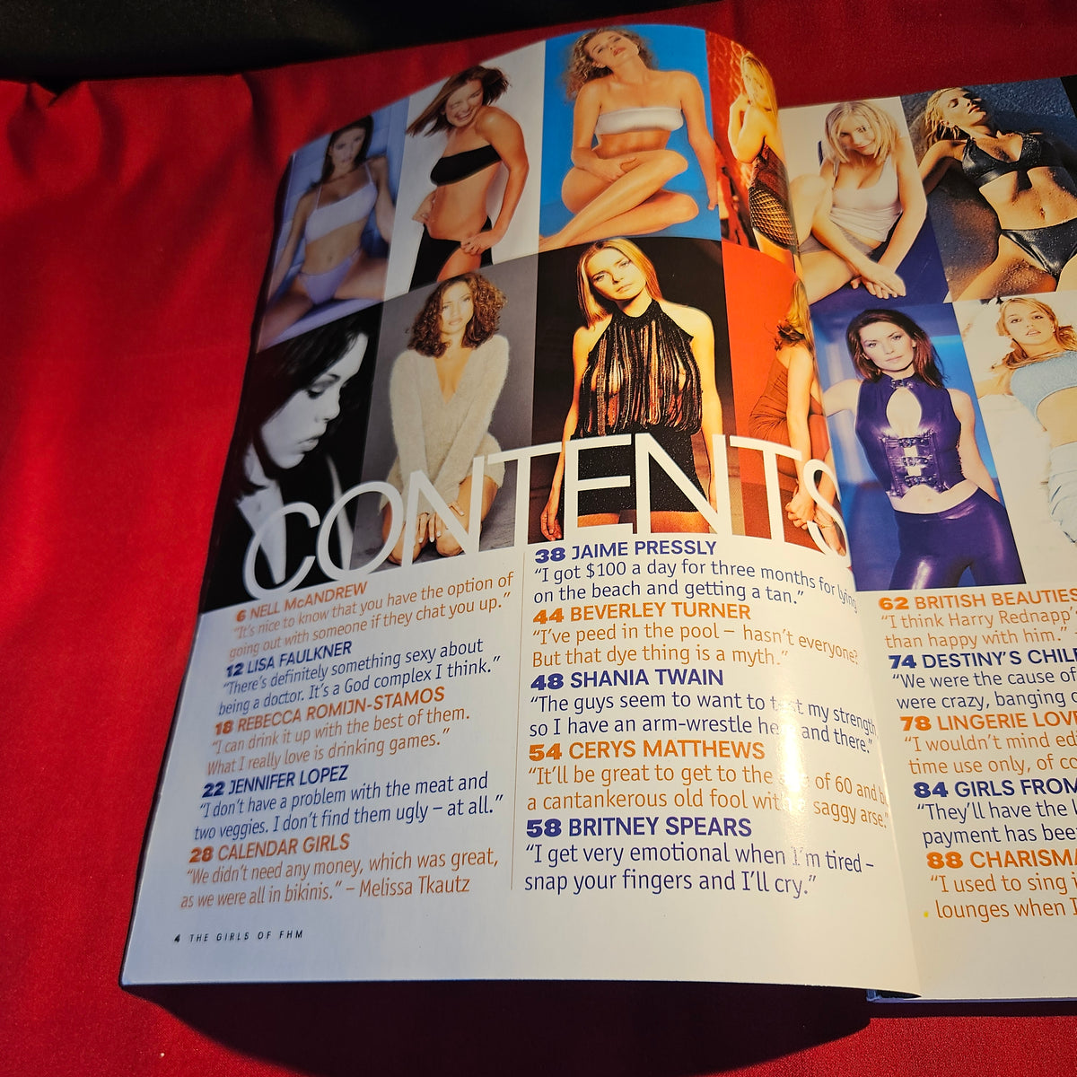 Girls of FHM Magazine 1999 POSTERS Jennifer Lopez Britney Spears Kelly Brook SKU 1559