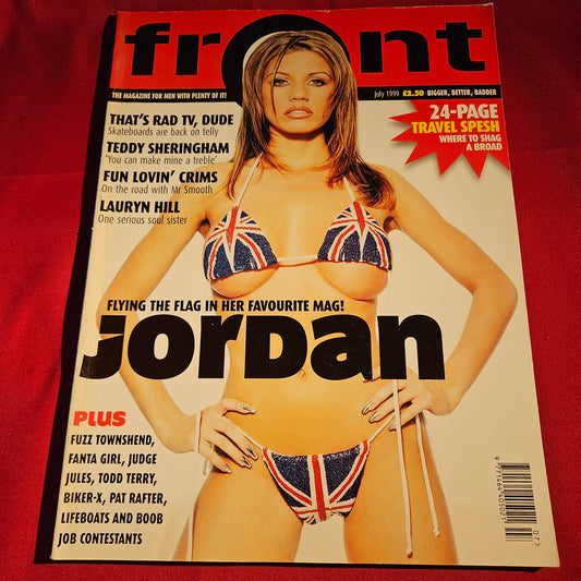Front Magazine July 1999 Jordan Katie Price Issue 09 Vintage UK Lads Mag SKU 1560