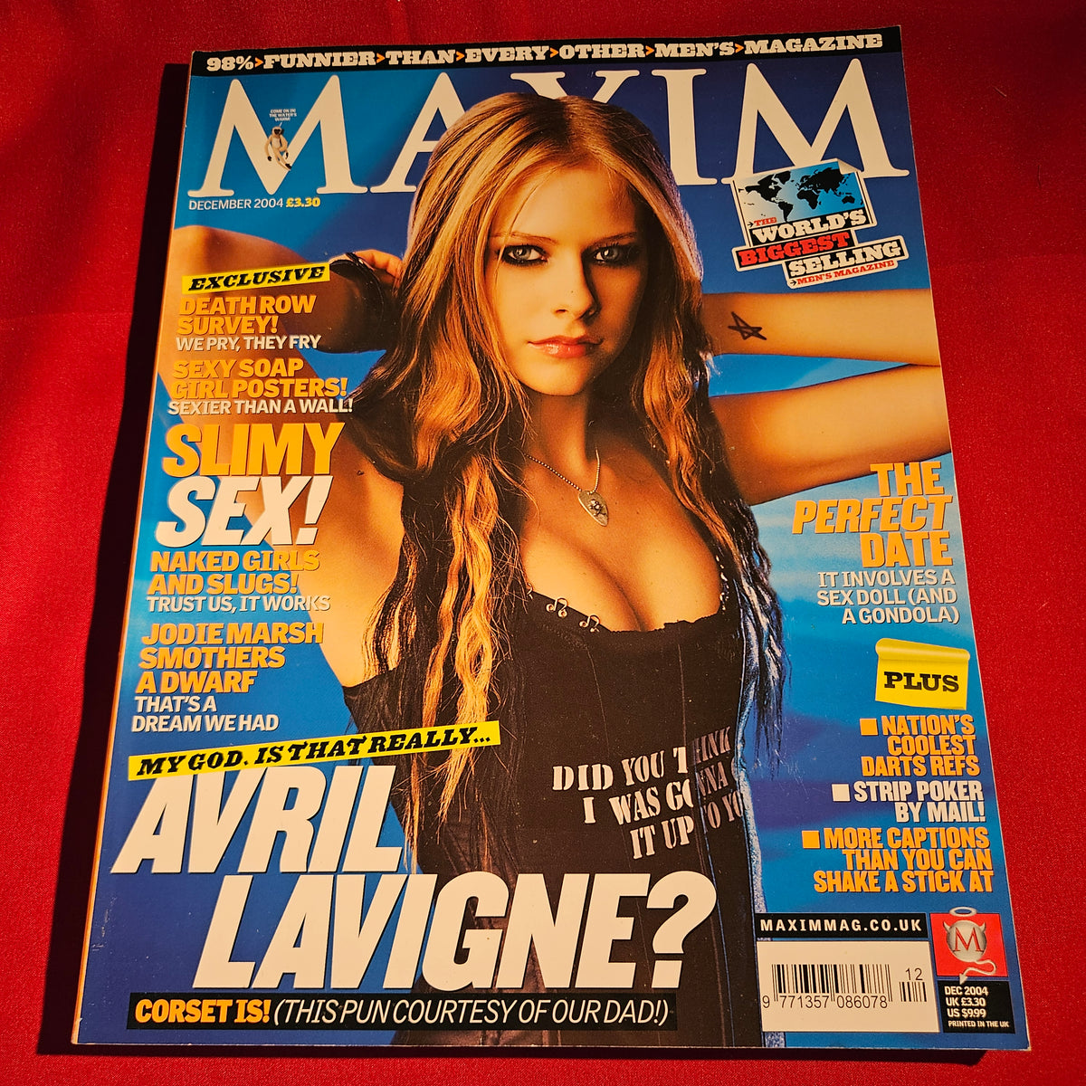 Maxim Magazine December 2004 Avril Lavigne Jodie Marsh UK Issue Vintage SKU 1561