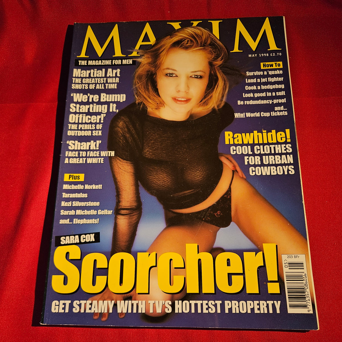 MAXIM Magazine May 1998 Sara Cox Kezi Silverstone Sarah Michelle Gellar Vintage SKU 1561