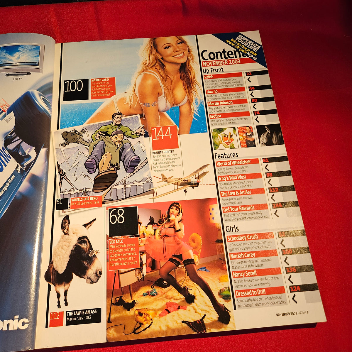 MAXIM Magazine November 2003 Mariah Carey Frank Skinner Martin Johnson Jessica Alba SKU 1561