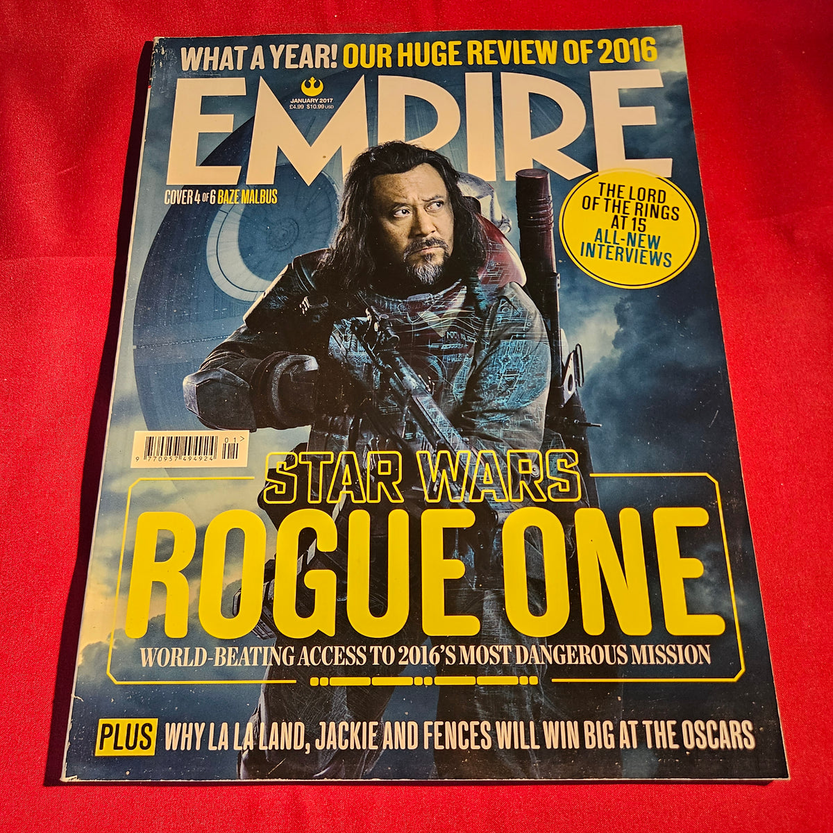 Empire Magazine January 2017 Star Wars Rogue One Baze Malbus Cover SKU 1562