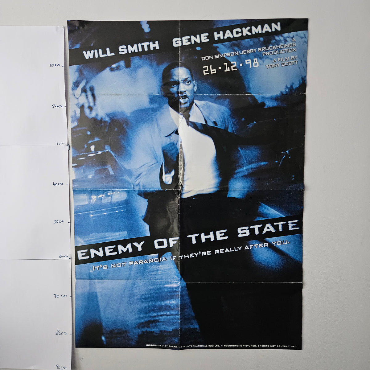 Jaws 1975 Enemy of the State 1998 Double Sided Movie Film Poster 0012