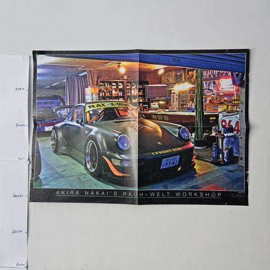 Fast Car Poster Akira Nakai RWB Porsche 911 Nissan 350Z Double Sided 0012