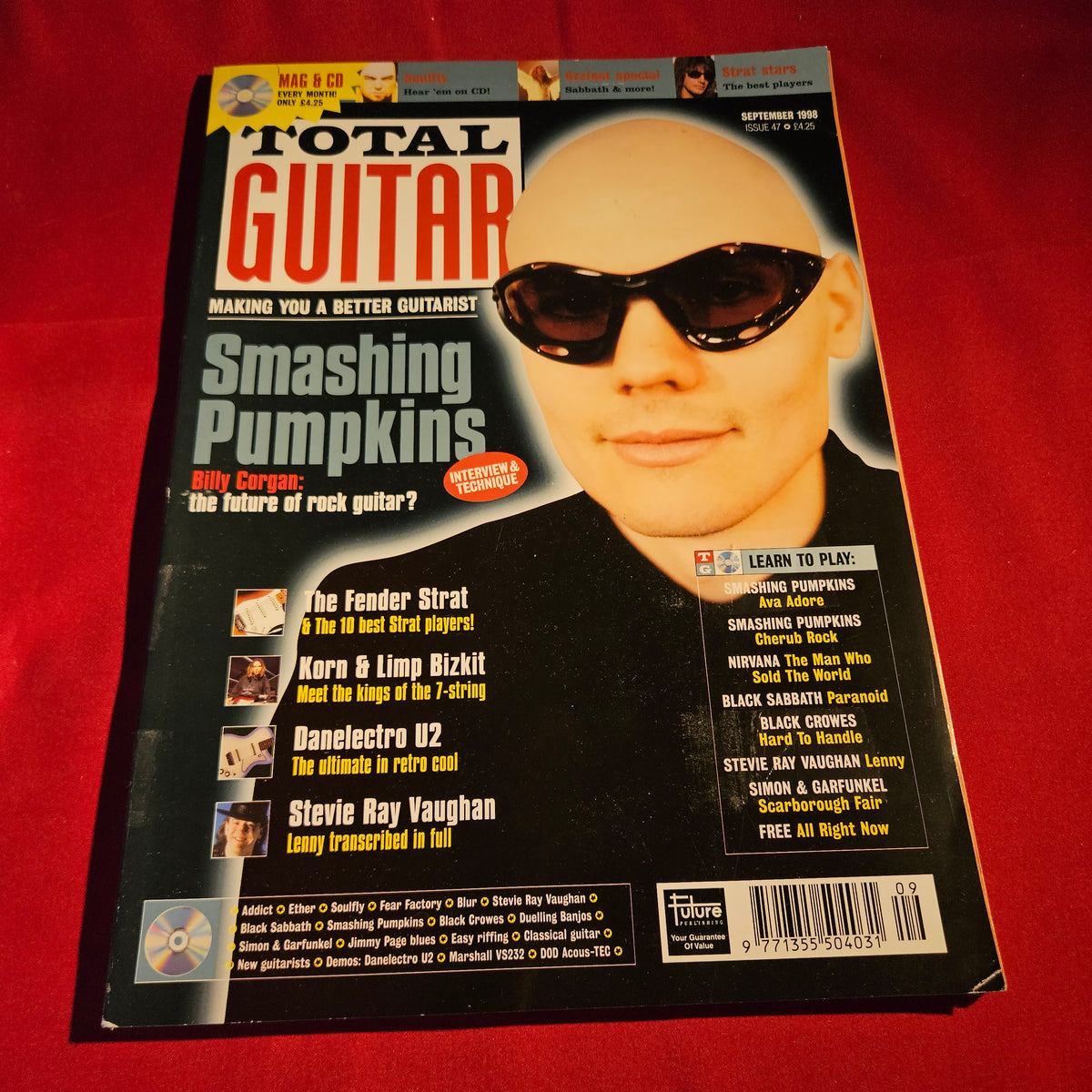 Total Guitar Magazine September 1998 Issue 47 Smashing Pumpkins Billy Corgan 1565