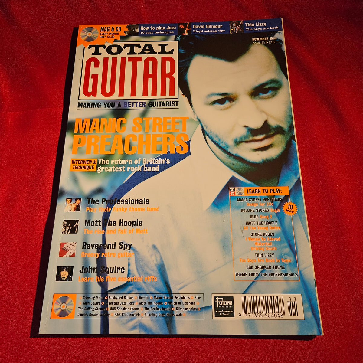 Total Guitar Magazine November 1998 Issue 49 Manic Street Preachers Blur 1565