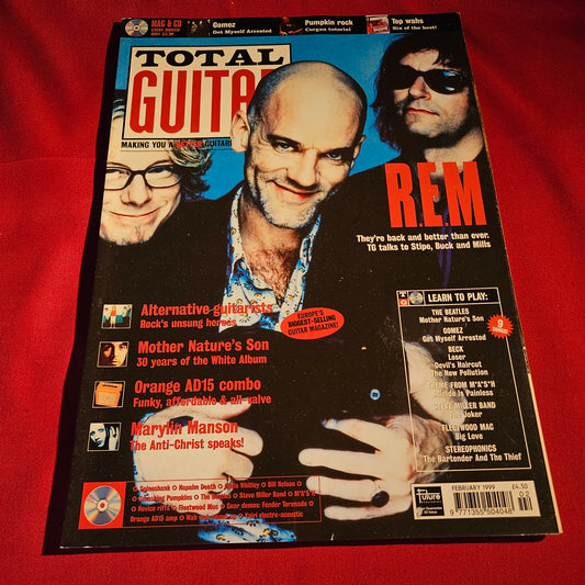 Total Guitar Magazine February 1999 Issue 52 REM Beatles Beck Marilyn Manson 1565