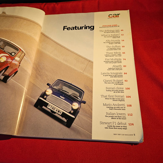 CAR Magazine May 1997 Issue 417 Ferrari Alfa Romeo Maserati Mini SKU 1569