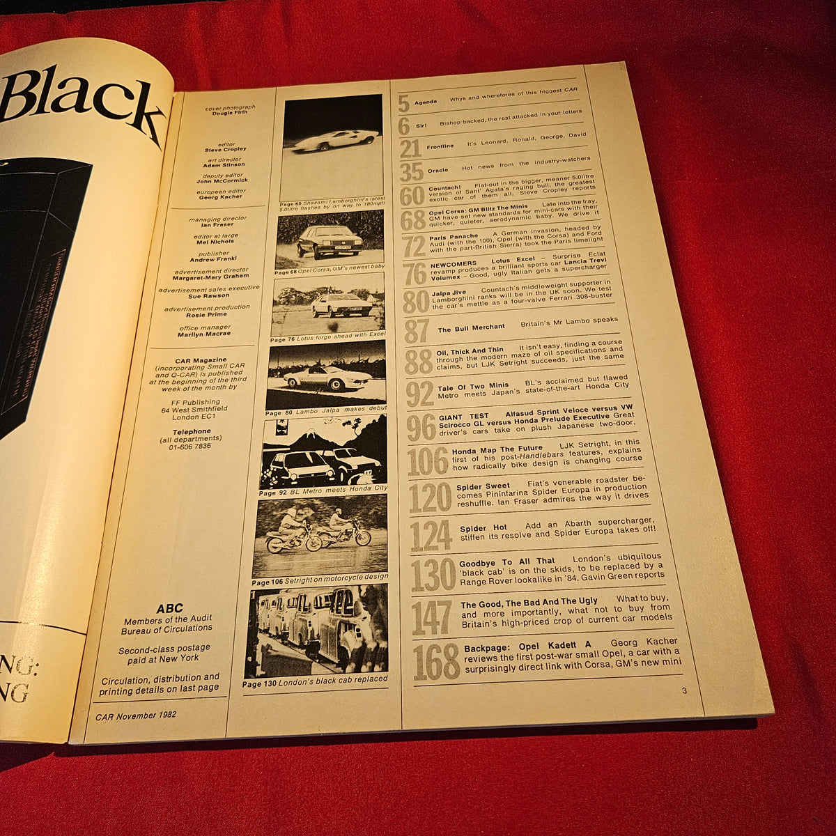 CAR Magazine November 1982 Lamborghini Countach 5.0 V8 Lotus SKU 1569