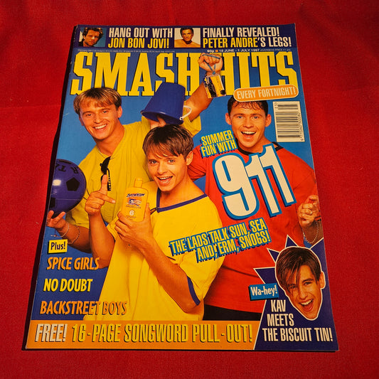 Smash Hits Magazine 18 June - 1 July 1997 911 Peter Andre Jon Bon Jovi SKU 1570