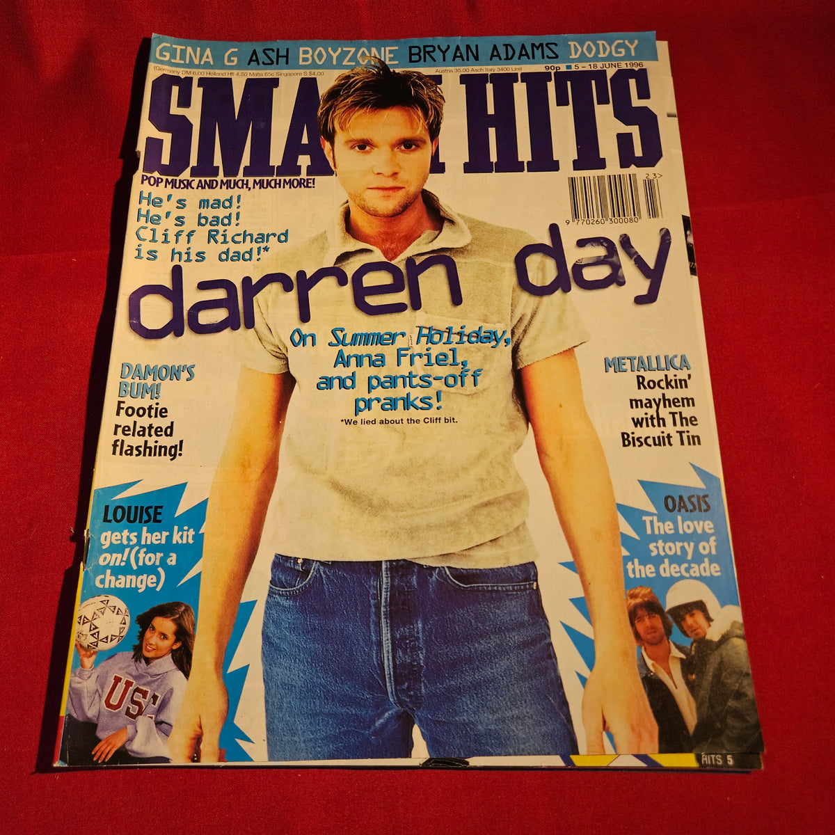 Smash Hits Magazine 5-18 June 1996 Darren Day Oasis Boyzone Ash SKU 1570
