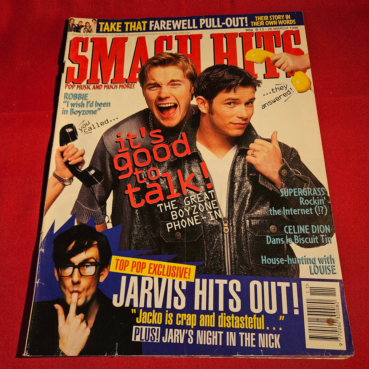 Smash Hits Magazine 13-26 March 1996 Boyzone Take That Jarvis SKU 1570