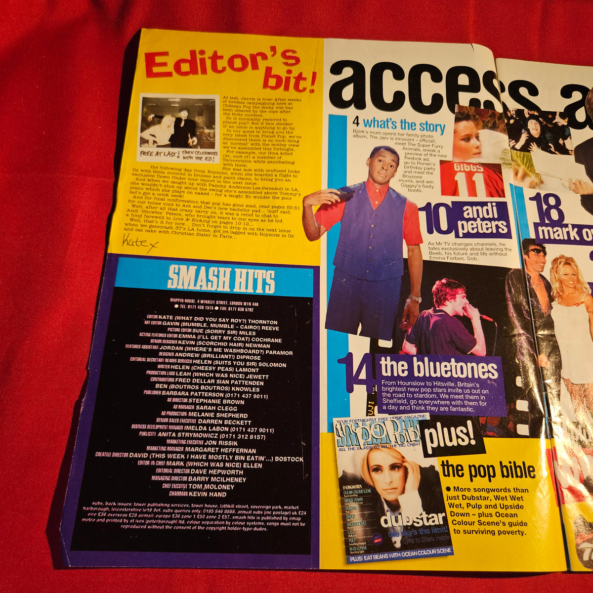 Smash Hits Magazine 27 March-9 April 1996 Bluetones Ant Dec SKU 1570