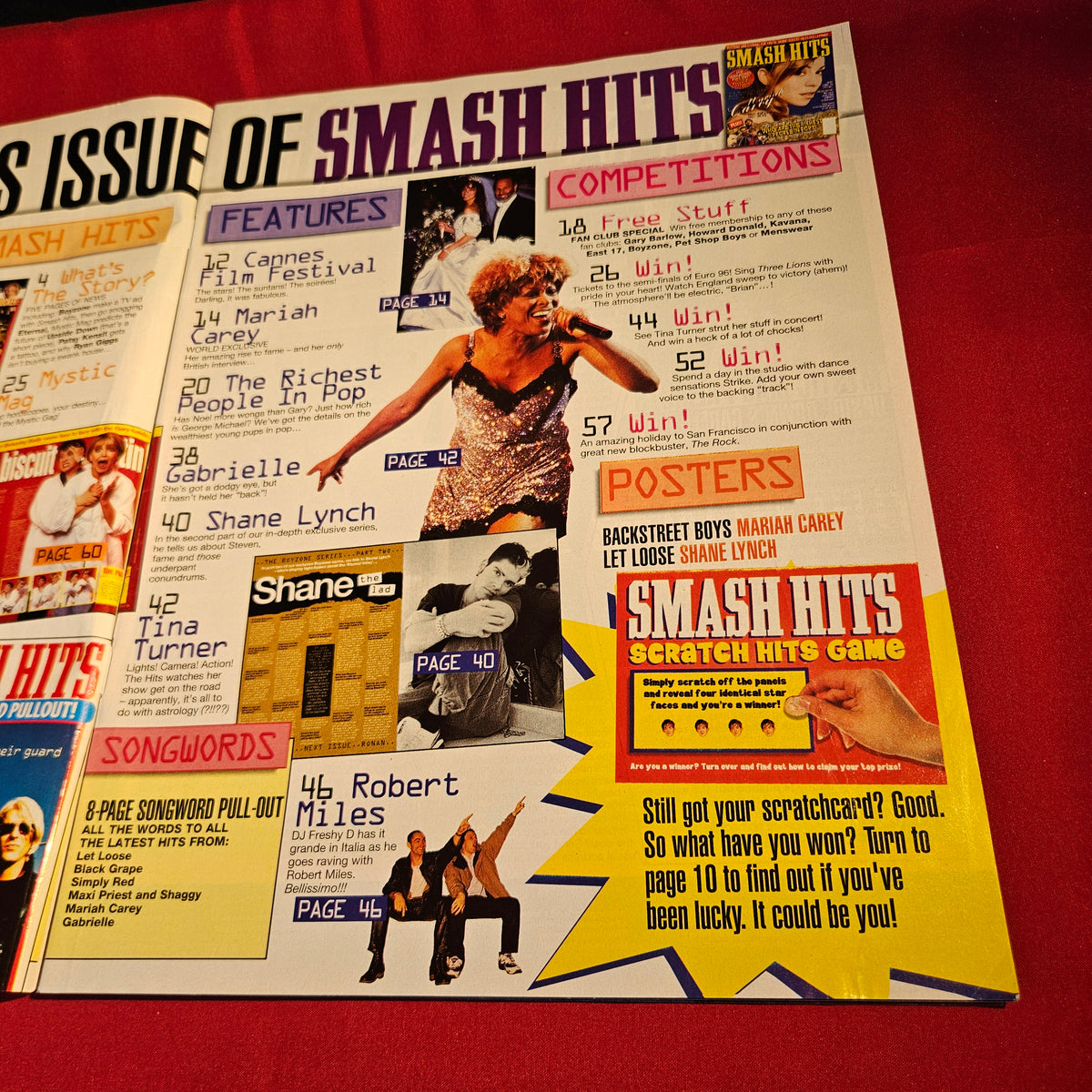 Smash Hits Magazine 19 June-2 July 1996 Mariah Carey Boyzone SKU 1570